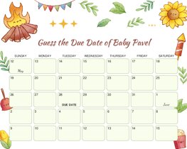 Festa Juninas Baby Due Date Calendar