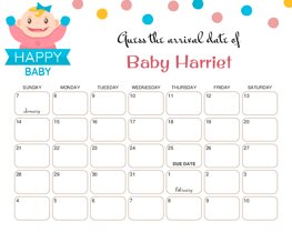 Happy Baby Baby Due Date Calendar