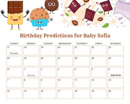 Chocolate Fun Baby Due Date Calendar