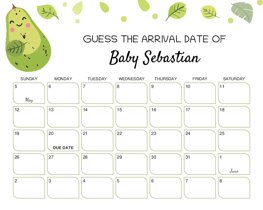 Guess the Due Date Game Baby Due Date Calendar Maker