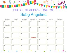 Mexican Fiesta Baby Due Date Calendar