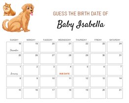 Dog Baby Due Date Calendar