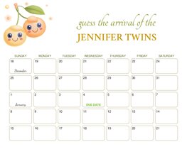 Twins Baby Baby Due Date Calendar