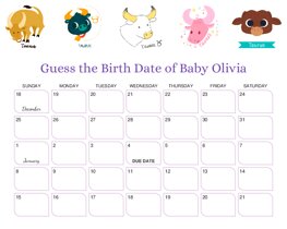Zodiac Sign Taurus (Apr 20 - May 20) Baby Due Date Calendar