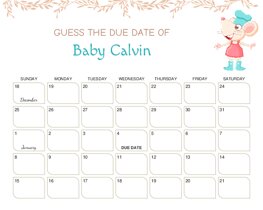 Chef Rat Baby Due Date Calendar
