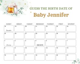 Baby is Brewing Baby Due Date Calendar