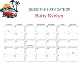 Summer Camp Van Baby Due Date Calendar