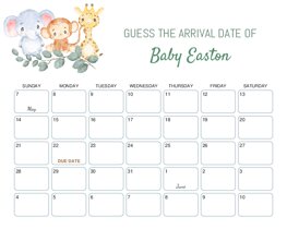 Guess the Due Date Game - Baby Due Date Calendar Maker